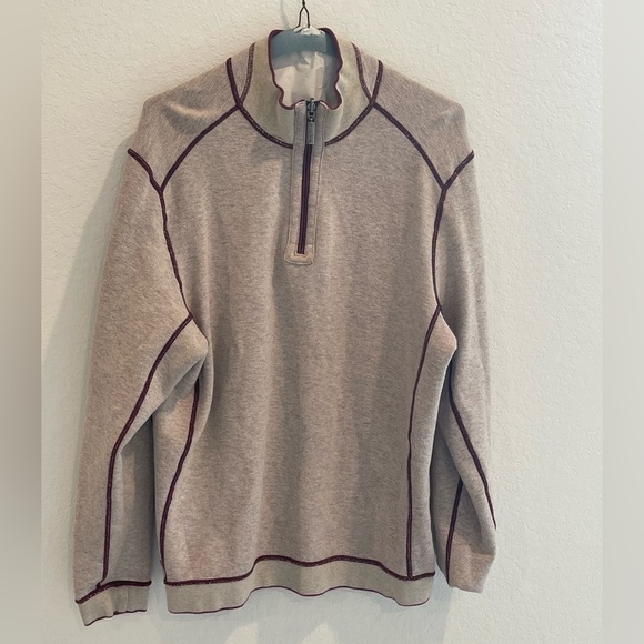 Tommy Bahama Reversible 100% Cotton long sleeves Sweatshirt size Medium - Picture 1 of 12